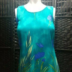 Vintage Sherri Martin Dress Sleeveless Shift Blue
